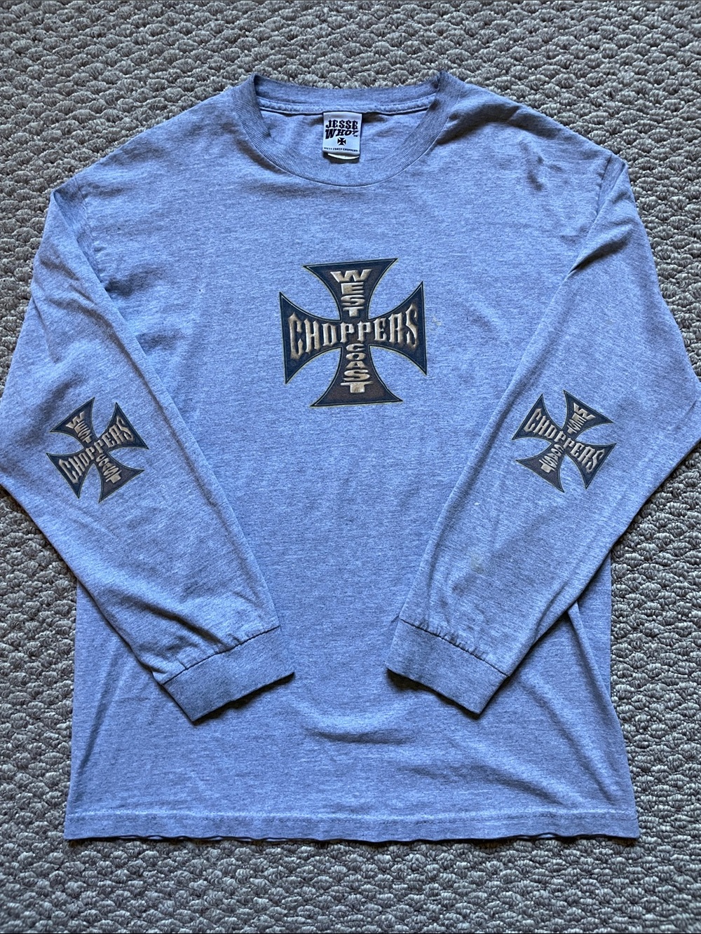 Vintage Y2K distressed west coast choppers long sleeve shirt